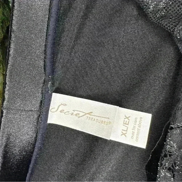 Y2k 90s Secret Treasures Black Lace Tank top - Picture 7 of 8